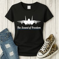Patriotic F 14 Tomcat Fighter Jet Noise Sound Of Freedom Womens T-Shirt