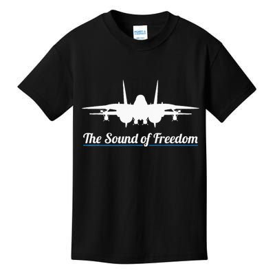 Patriotic F 14 Tomcat Fighter Jet Noise Sound Of Freedom Kids T-Shirt