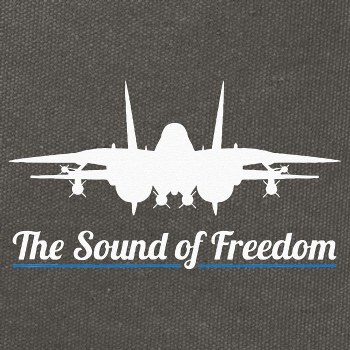 Patriotic F 14 Tomcat Fighter Jet Noise Sound Of Freedom Cotton Canvas Backpack