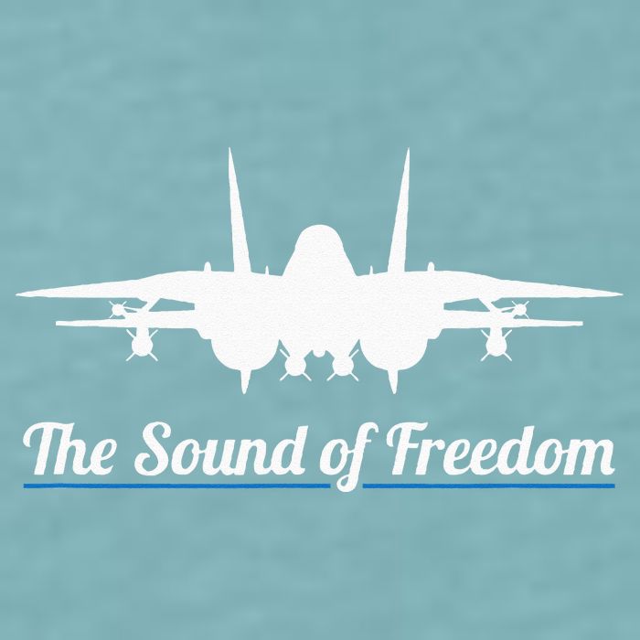 Patriotic F 14 Tomcat Fighter Jet Noise Sound Of Freedom Sueded Cloud Jersey T-Shirt