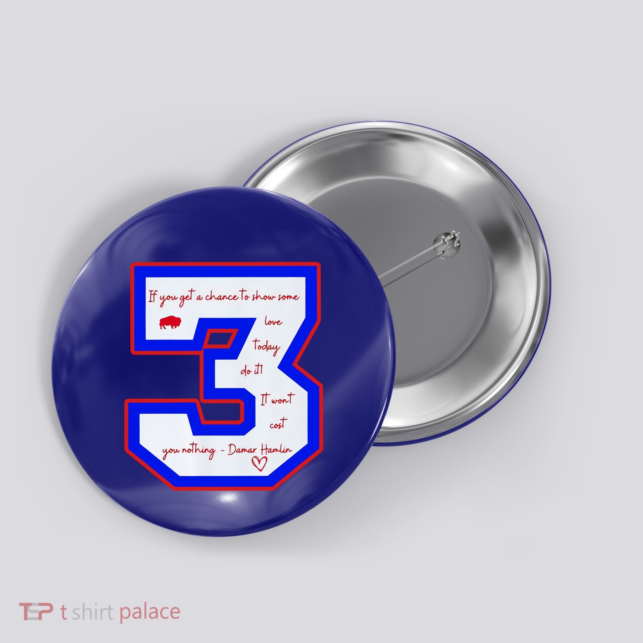 Pray For 3 Love For 3 Trending Tee Button