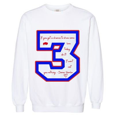 Pray For 3 Love For 3 Trending Tee Garment-Dyed Sweatshirt