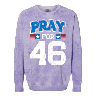 Pray For 46th President Trump Christian Conservative Gift Colorblast Crewneck Sweatshirt