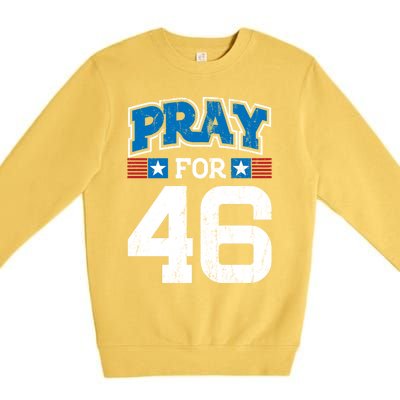 Pray For 46th President Trump Christian Conservative Gift Premium Crewneck Sweatshirt