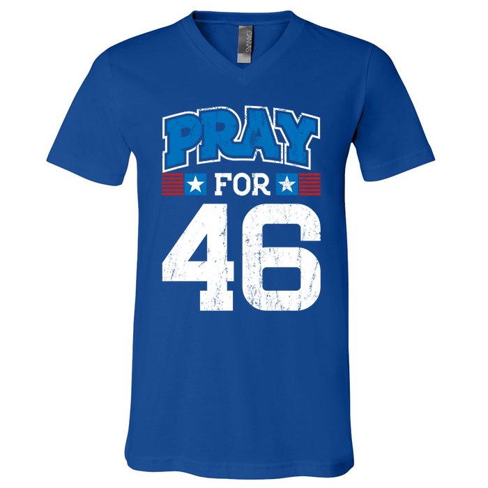 Pray For 46th President Trump Christian Conservative Gift V-Neck T-Shirt