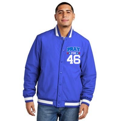 Pray For 46th President Trump Christian Conservative Gift Insulated Varsity Jacket