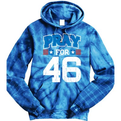 Pray For 46th President Trump Christian Conservative Gift Tie Dye Hoodie