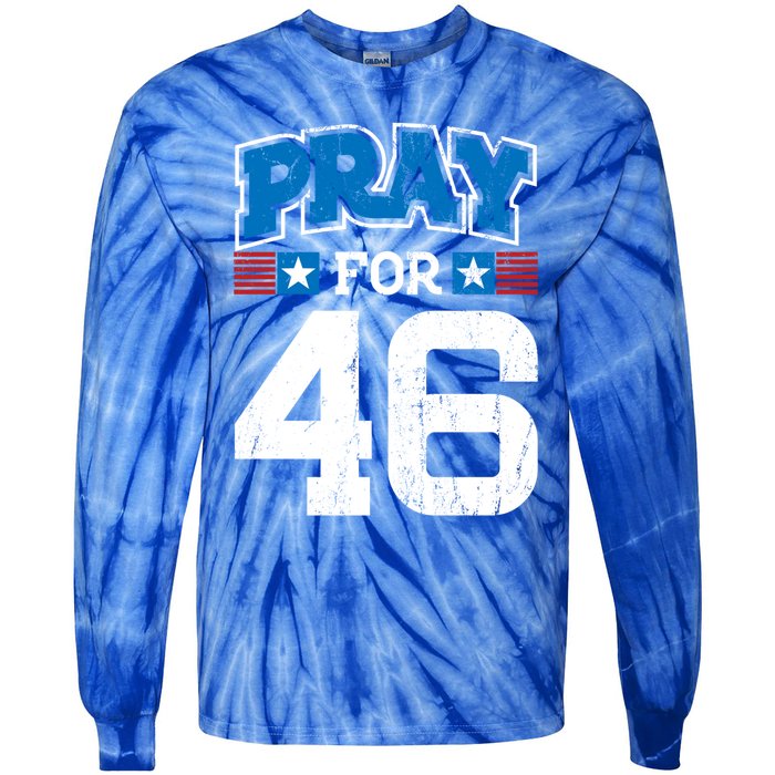 Pray For 46th President Trump Christian Conservative Gift Tie-Dye Long Sleeve Shirt