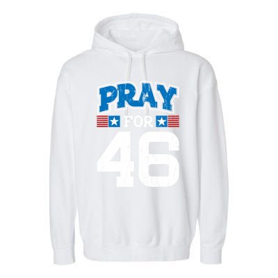 Pray For 46th President Trump Christian Conservative Gift Garment-Dyed Fleece Hoodie