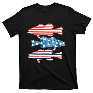 Patriotic Fish 4th Of July For Fisher Fishing T-Shirt