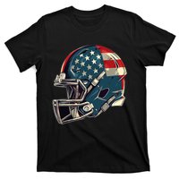 Patriotic Football 4th Of July Usa American Flag Boy Teens T-Shirt