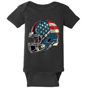 Patriotic Football 4th Of July Usa American Flag Boy Teens Baby Bodysuit