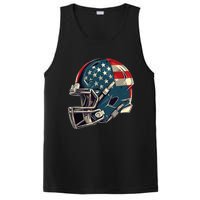 Patriotic Football 4th Of July Usa American Flag Boy Teens PosiCharge Competitor Tank