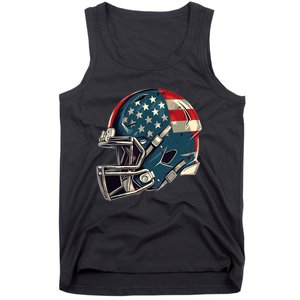 Patriotic Football 4th Of July Usa American Flag Boy Teens Tank Top