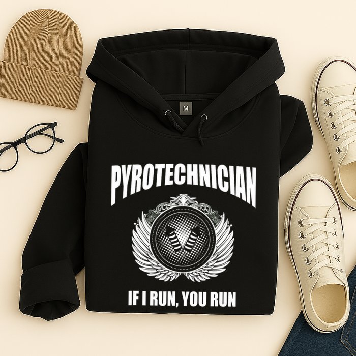 Pyrotechnician Funny 4th Of July Firework Tech Hoodie