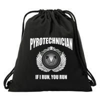 Pyrotechnician Funny 4th Of July Firework Tech Drawstring Bag