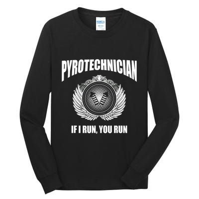 Pyrotechnician Funny 4th Of July Firework Tech Tall Long Sleeve T-Shirt
