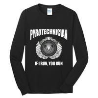 Pyrotechnician Funny 4th Of July Firework Tech Tall Long Sleeve T-Shirt