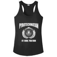 Pyrotechnician Funny 4th Of July Firework Tech Ladies PosiCharge Competitor Racerback Tank