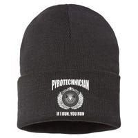Pyrotechnician Funny 4th Of July Firework Tech Sustainable Knit Beanie