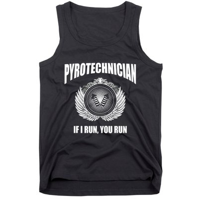 Pyrotechnician Funny 4th Of July Firework Tech Tank Top