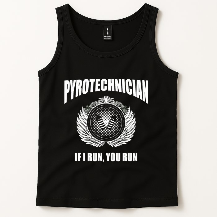Pyrotechnician Funny 4th Of July Firework Tech Tank Top