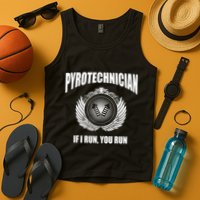 Pyrotechnician Funny 4th Of July Firework Tech Tank Top
