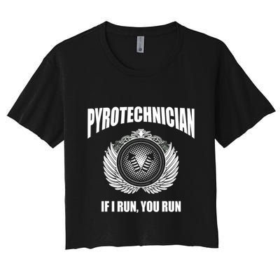 Pyrotechnician Funny 4th Of July Firework Tech Crop Top