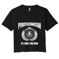 Pyrotechnician Funny 4th Of July Firework Tech Crop Top