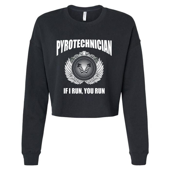 Pyrotechnician Funny 4th Of July Firework Tech Cropped Pullover Crew