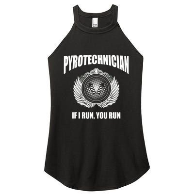 Pyrotechnician Funny 4th Of July Firework Tech Women's Perfect Tri Rocker Tank