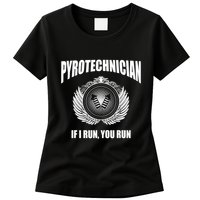 Pyrotechnician Funny 4th Of July Firework Tech Womens T-Shirt