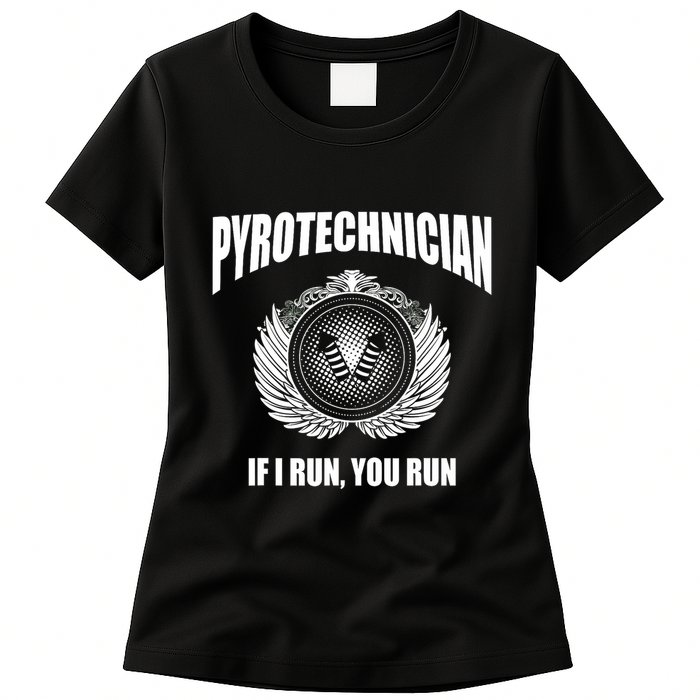 Pyrotechnician Funny 4th Of July Firework Tech Womens T-Shirt