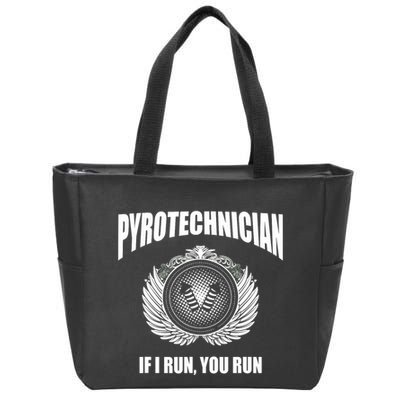 Pyrotechnician Funny 4th Of July Firework Tech Zip Tote Bag