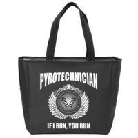 Pyrotechnician Funny 4th Of July Firework Tech Zip Tote Bag