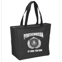 Pyrotechnician Funny 4th Of July Firework Tech Zip Tote Bag