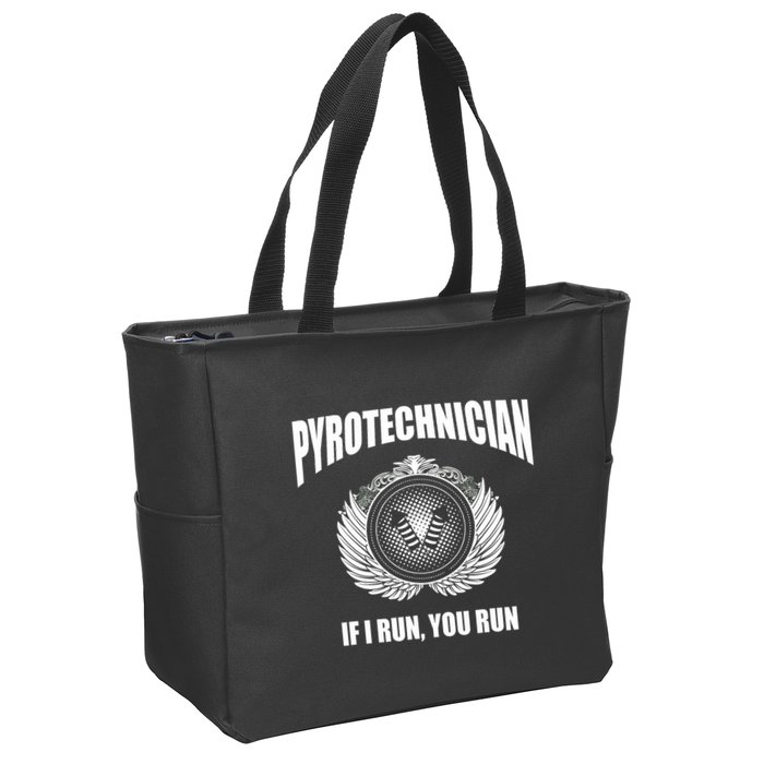 Pyrotechnician Funny 4th Of July Firework Tech Zip Tote Bag