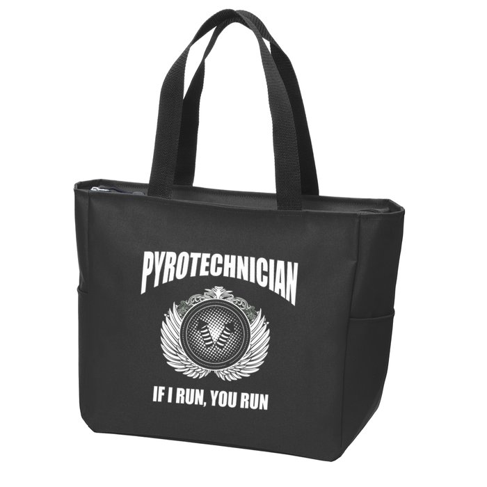 Pyrotechnician Funny 4th Of July Firework Tech Zip Tote Bag
