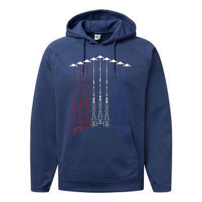 Patriotic For 4th Of July Performance Fleece Hoodie