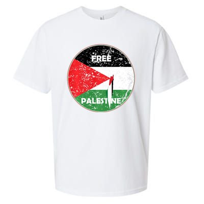 Palestine Flag And Map Vintage Distressed Free Palestine Sueded Cloud Jersey T-Shirt