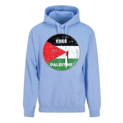 Palestine Flag And Map Vintage Distressed Free Palestine Unisex Surf Hoodie