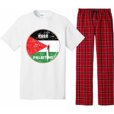 Palestine Flag And Map Vintage Distressed Free Palestine Pajama Set