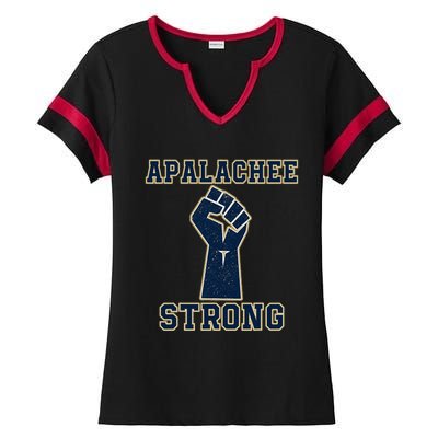 Pray For Apalachee High School Strong Ladies Halftime Notch Neck Tee