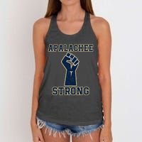 Pray For Apalachee High School Strong Women's Knotted Racerback Tank