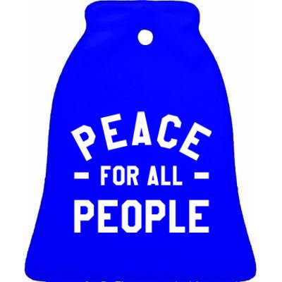 Peace For All People International World Peace Day Cute Gift Ceramic Bell Ornament