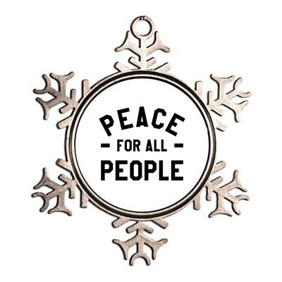 Peace For All People International World Peace Day Cute Gift Metallic Star Ornament