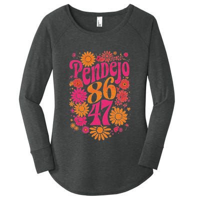 Pendejo Floral Anti Trump 8647 Protest Women's Perfect Tri Tunic Long Sleeve Shirt