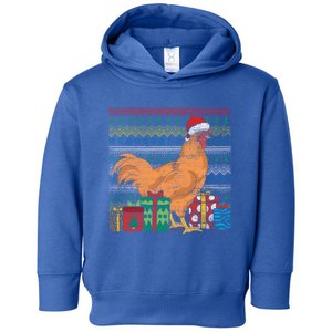 Poultry Farm Animal Ugly Christmas Hen Merry Xmas Chicken Meaningful Gift Toddler Hoodie