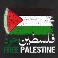 Palestine Free Arabic Free Gaza Watermelon Palestine Flag 7 Panel Mesh Trucker Snapback Hat