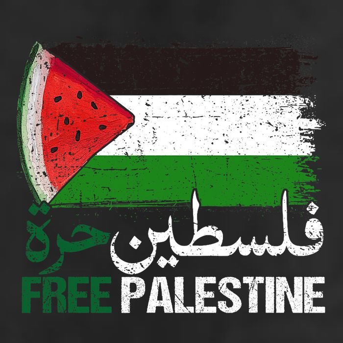 Palestine Free Arabic Free Gaza Watermelon Palestine Flag 7 Panel Mesh Trucker Snapback Hat
